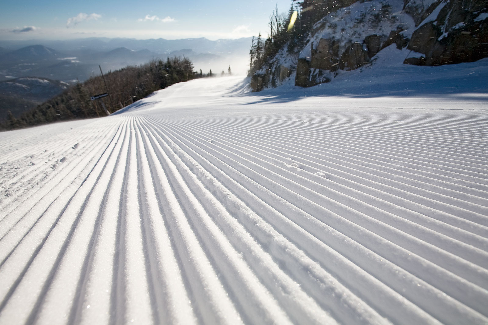 groomed trail groomed trail